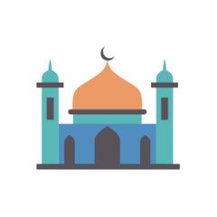 Colorful Mosque Vector Illustration