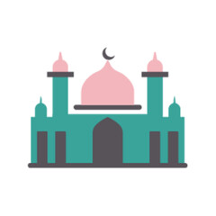 Colorful Mosque Vector Illustration