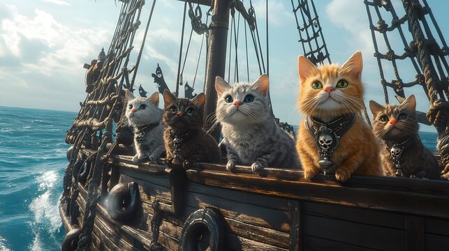 Cats on a Pirate Ship