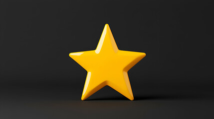Obraz premium Golden Star, A Symbol of Excellence, Achievement, and Success. It Represents Quality, Superiority, and High Ratings.