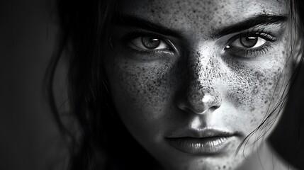 Black and White Portrait: Photograph a person in black and white