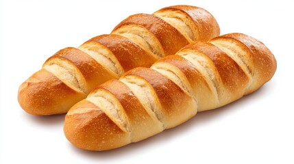 Freshly Baked Golden Brown Bread Rolls or Buns on a Light Surface