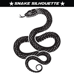 Obraz premium Snake silhouette. Vector illustration, EPS10