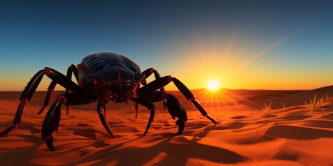 Fototapeta premium spider of the sunset