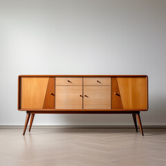 MidCentury Modern Sideboard Wood Cabinet Vintage Furniture Home Decor