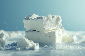 Crumbly Feta Cheese Close-Up
