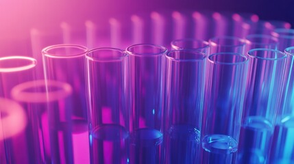 Test Tubes with Vibrant Colors
