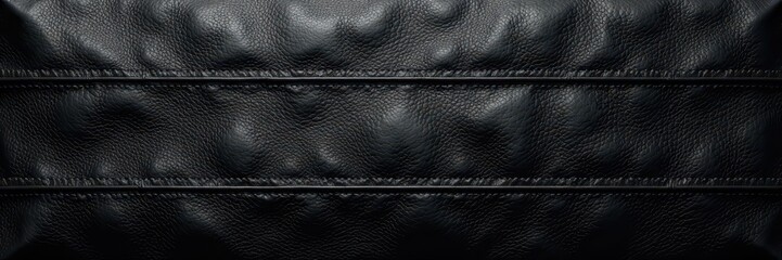 Black leather texture with horizontal stitching , texture, surface, fabric