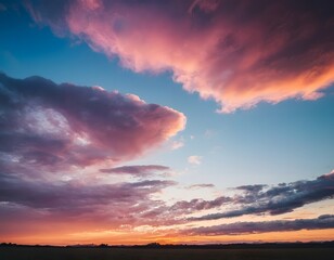 Fototapeta premium sunset in the clouds lovely sky nature concept