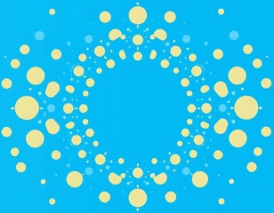 Abstract Circular Pattern Yellow Blue Background