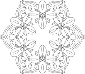 vector sketch illustration silhouette design ornate ornament classic vintage engraving.eps