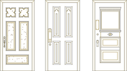 vector sketch illustration silhouette design wooden door furniture modern classic vintage ethnic traditional.eps