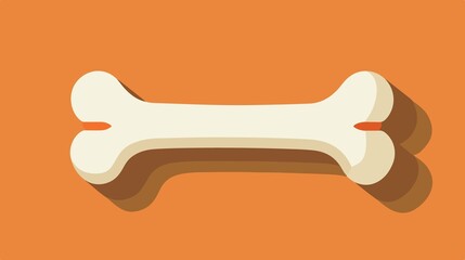 Dog Bone Flat Design Icon Vector Illustration