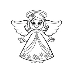 christmas angel with a bow