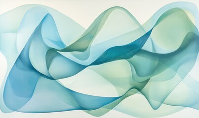 Fototapeta premium A blue and green wave
