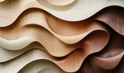 Obraz premium A brown and white striped wall