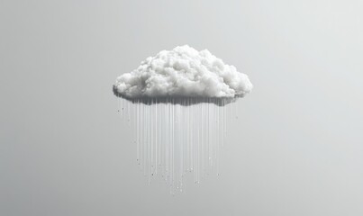 A cloud with rain falling from it