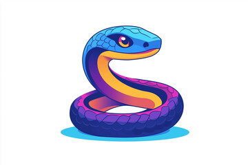 Fototapeta premium Chinese zodiac, snake, blue snake, happy new year, New year, seasonal greetings, 2025