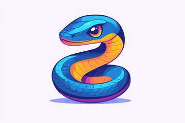 Naklejka premium Chinese zodiac, snake, blue snake, happy new year, New year, seasonal greetings, 2025