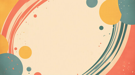 Illustration minimalist banner with copy space in retro style