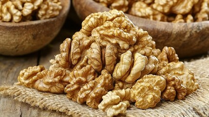 of walnuts, integrated with an image of market demand, highlighting export value. | [Export products]:[Fruits, nuts] 