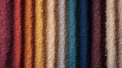 Obraz premium Vibrant Colorful Sands Arranged in Horizontal Stripes on Background