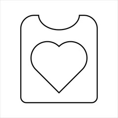 Printt-shirt simple icon, vector illustration,with white background