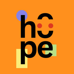Inspirational Word Art - HOPE in Vector Format