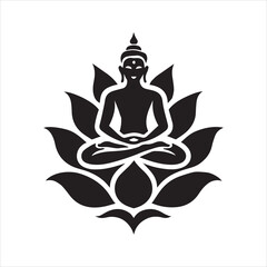 Fototapeta premium silhouette of buddha