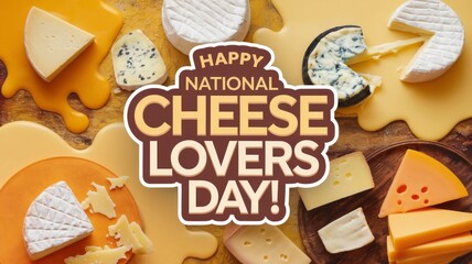 Celebrate National Cheese Lovers Day with a Vibrant and Delicious Poster Generative aI