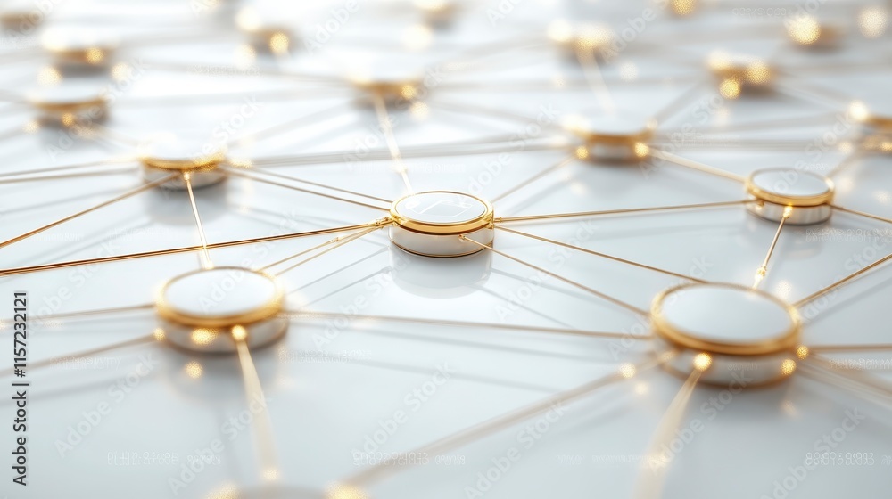 Poster a visually intricate network of interconnected nodes with a modern design, symbolizing communication