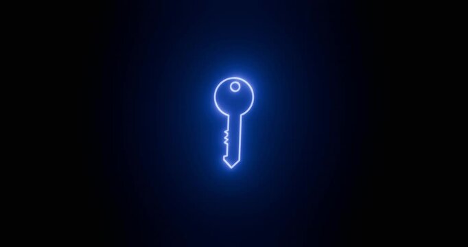 Pass key authentication failed animation, 4K neon glow animation of secure access denied, cyber security, cyber space background. Quantum-Safe Encryption. Quantum compute. Wrong Passkey animation.