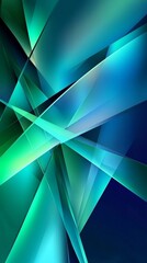 Obraz premium Intersecting turquoise and green lines create a vibrant and dynamic abstract composition, perfect for adding energy and modern flair to contemporary design projects and backgrounds