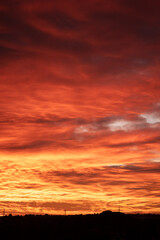 red sunset sky