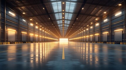 Obraz premium A logistics center focusing on eco-friendly packaging and delivery solutions