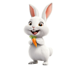 Obraz premium Rabbit bunny isolated on transparent background 