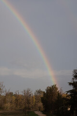rainbow over the river