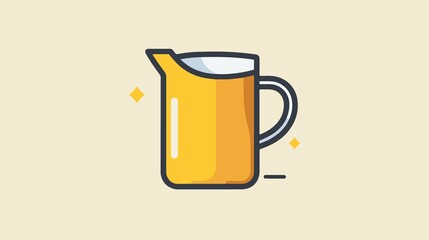 Modern Flat Vector Illustration of Gallon of Milk Icon