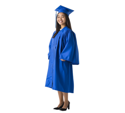 Graduation gown and cap isolated on white background 