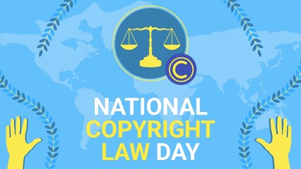 National Copyright Law Day web banner design illustration 