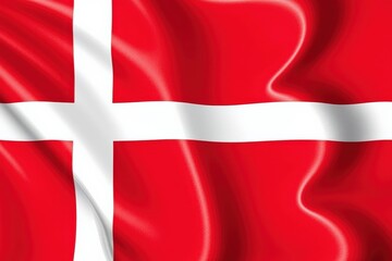 Obraz premium Vibrant Danish Flag Image Perfect for National Pride, Decorations, and Patriotic Celebrations
