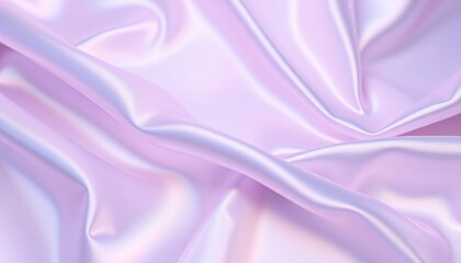 Obraz premium Luxurious light pink silk fabric background with smooth texture and elegant wave pattern