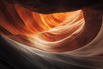 Obraz premium This image captures the golden hour light perfectly illuminating the smooth and flowing curves of a sandstone canyon, a true testament to nature's craftsmanship.