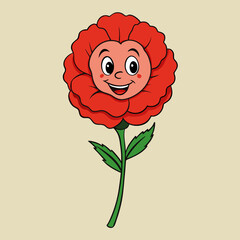 carnation flower illustration cartoon clipart design nature