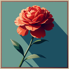 carnation flower illustration cartoon clipart design nature