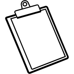 Clipboard Line Art Vector Illustration