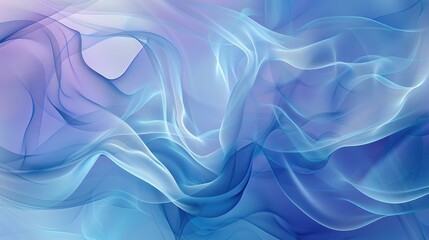 Fototapeta premium An abstract background with a gradient of cool blues and purples, overlaid with delicate, translucent shapes