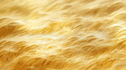 Golden Wheat Field with Soft Waves Under Gentle Summer Breeze