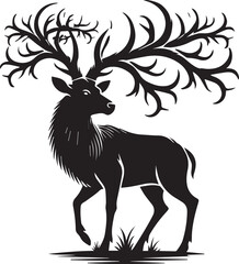 Silhouette of a deer