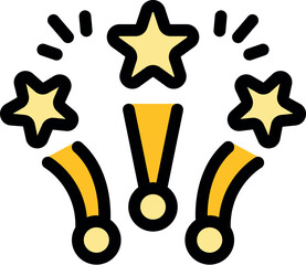 Golden stars exploding with festive cheer, creating a celebratory atmosphere